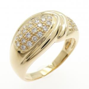 K18YG パヴェ ダイヤモンド リング