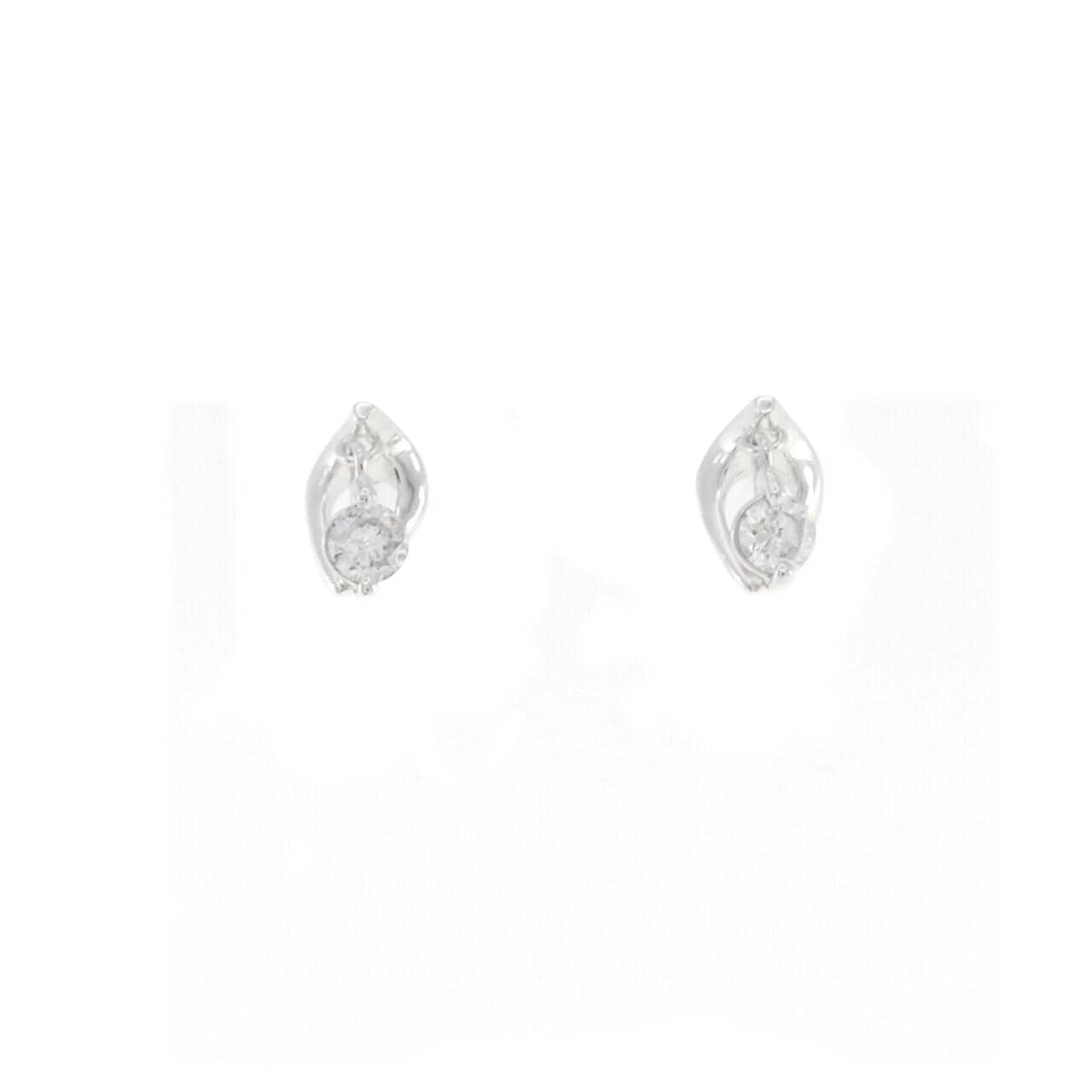 K18WG ダイヤモンド ピアス 0.20CT