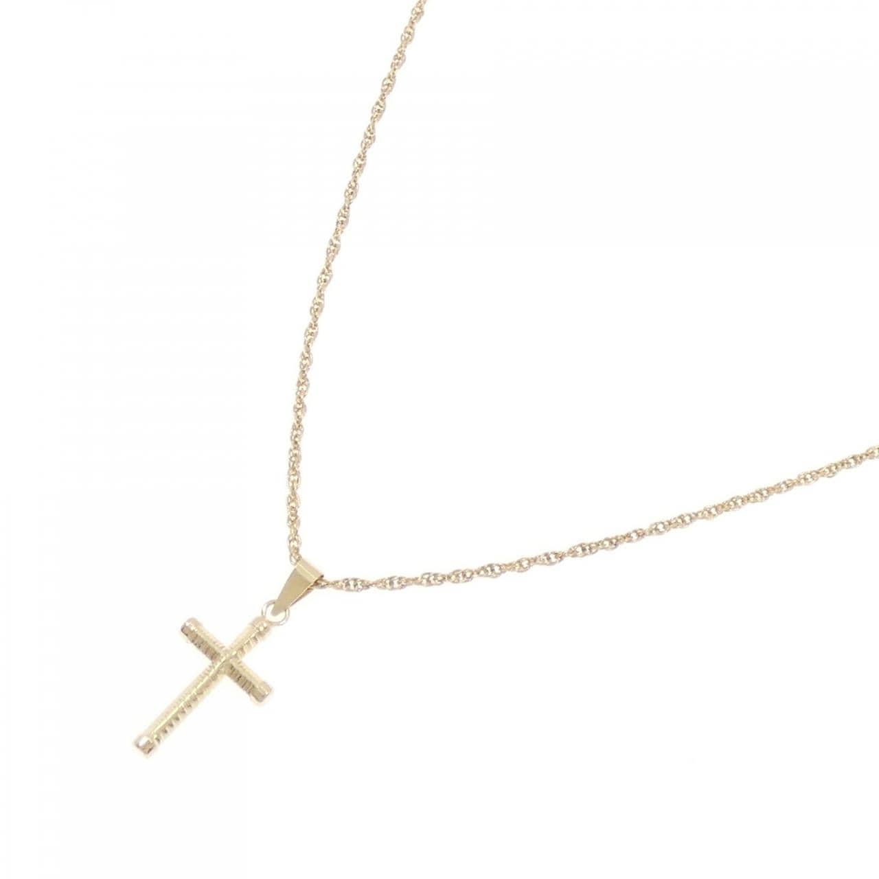K18YG クロス ネックレス