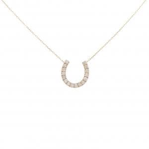 K18PG ホースシュー ダイヤモンド ネックレス 0.20CT