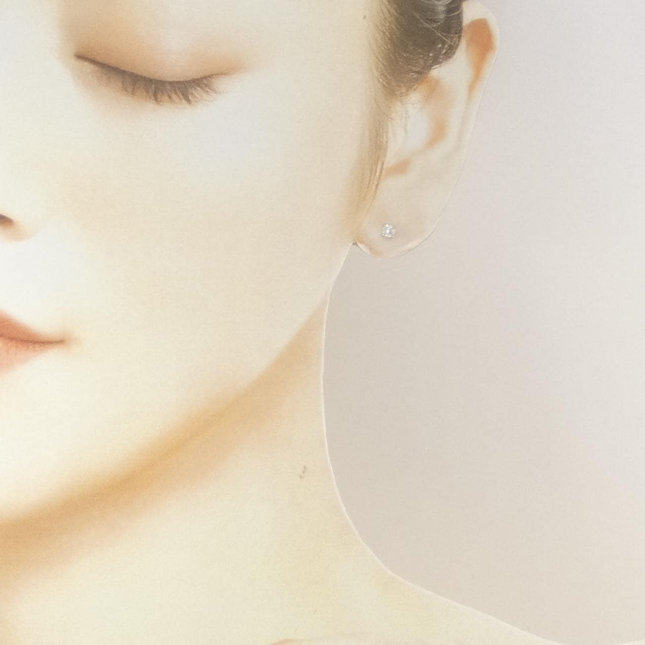 PT900 ソリティア ダイヤモンド ピアス 0.20CT