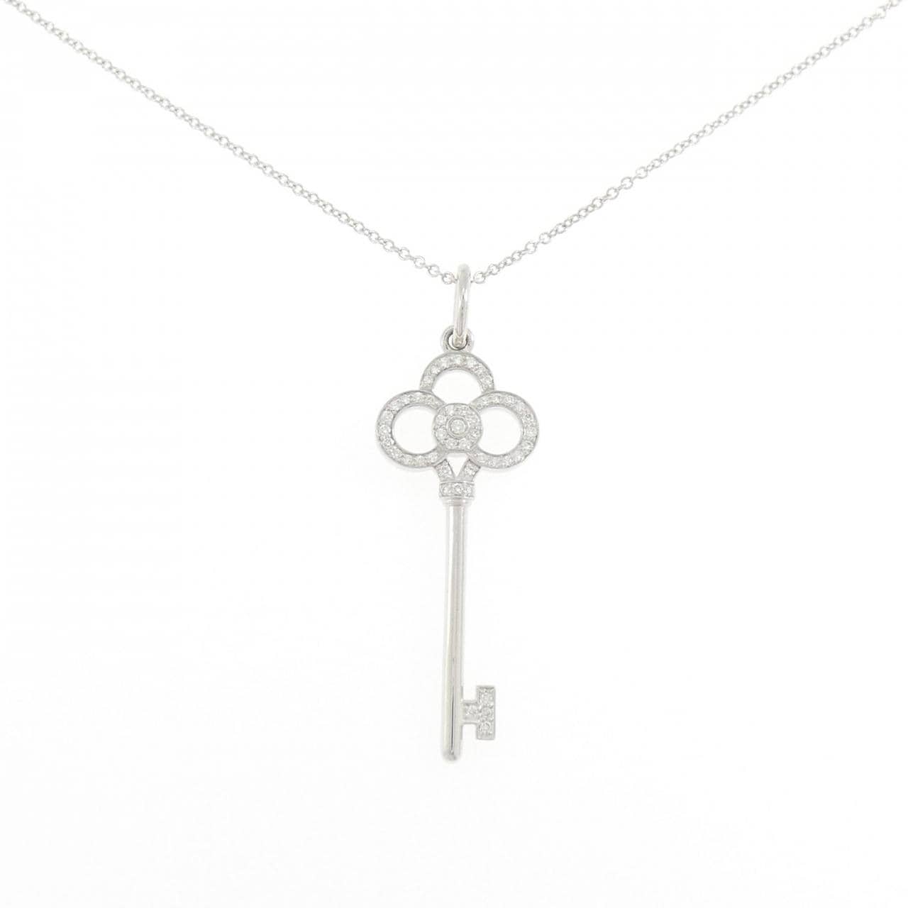 ティファニー クラウン キー ミニ ネックレス 0.11CT