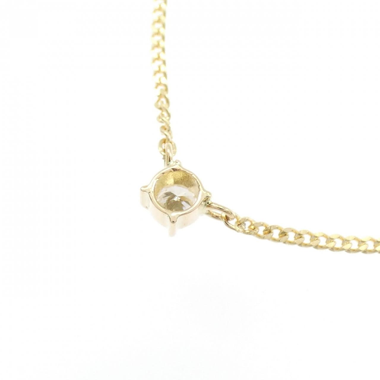 K18YG ソリティア ダイヤモンド ネックレス 0.08CT