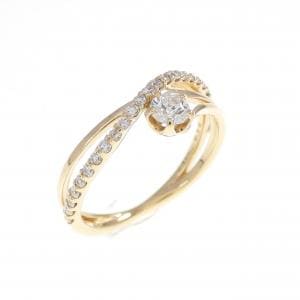 K18YG ダイヤモンド ピンキーリング 0.113CT