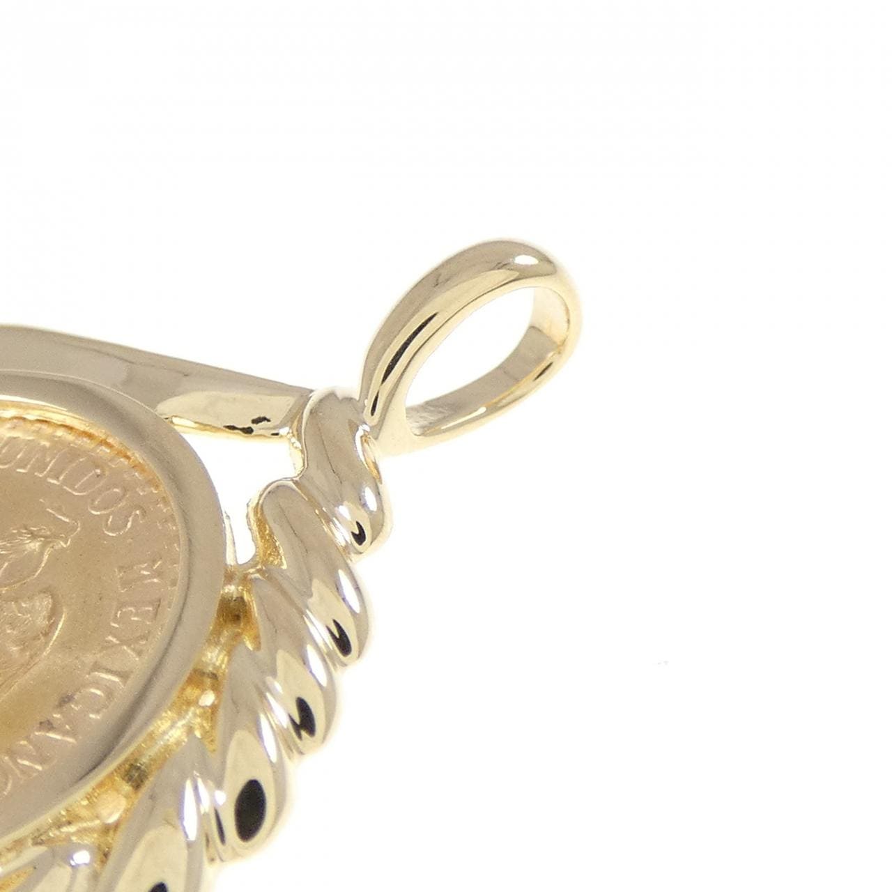 K18YG(枠) コイン ペンダント