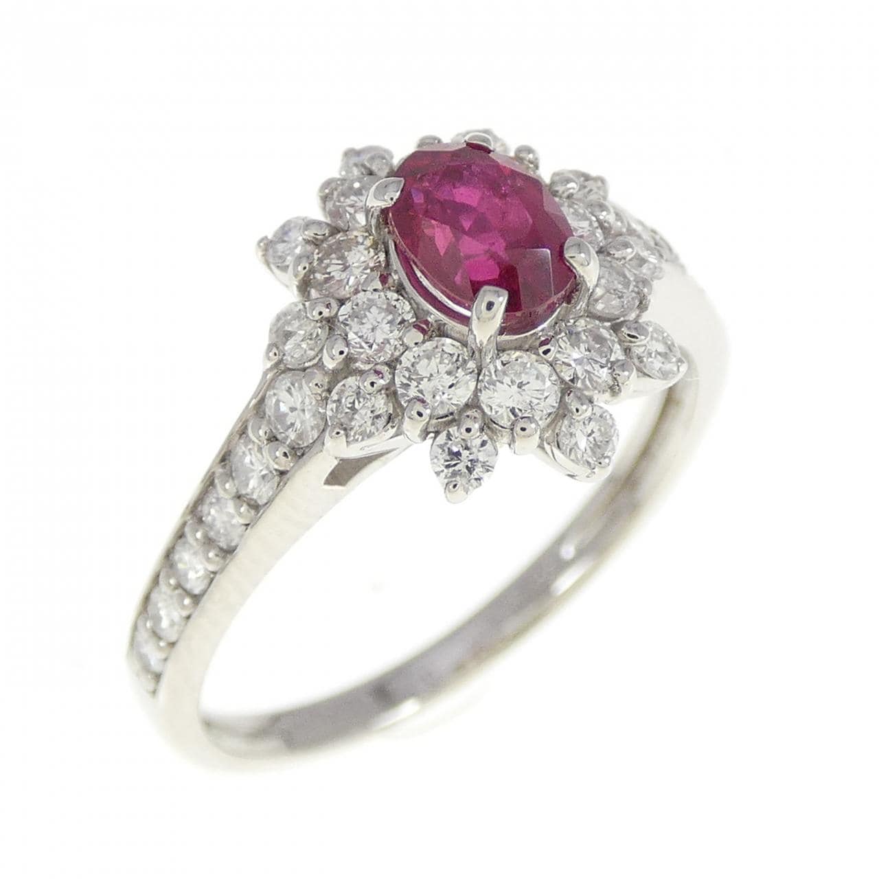 PT950 ルビー リング 0.50CT