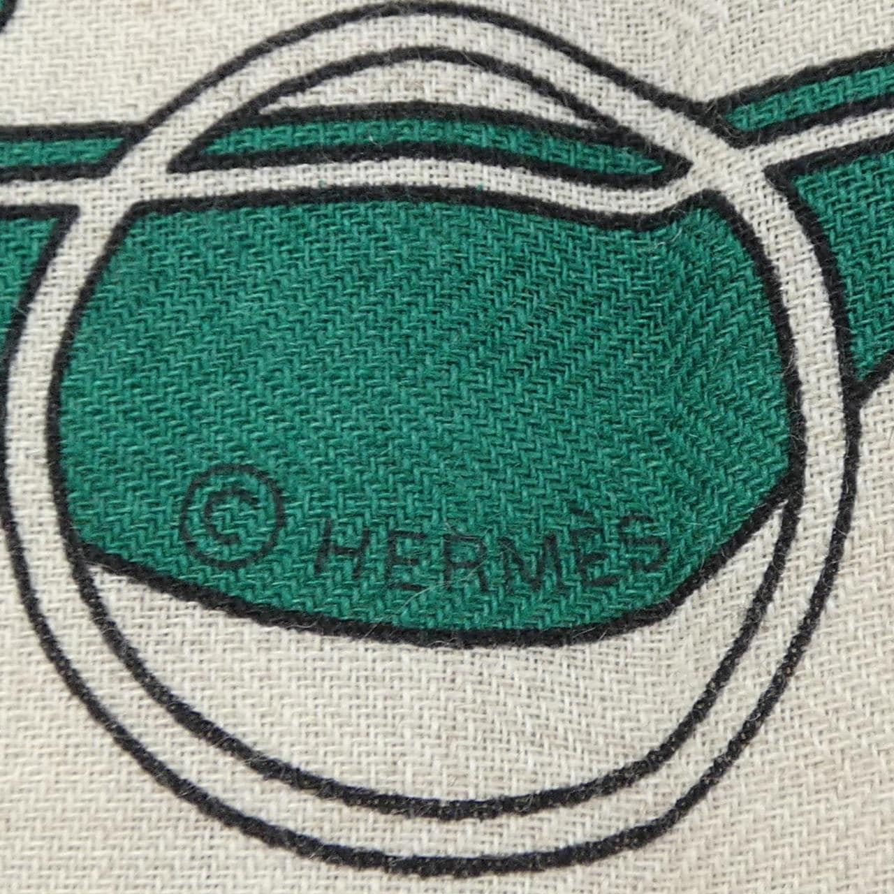 エルメス HERMES EX-LIBRIS H363791S トライアングルジェアン ショール