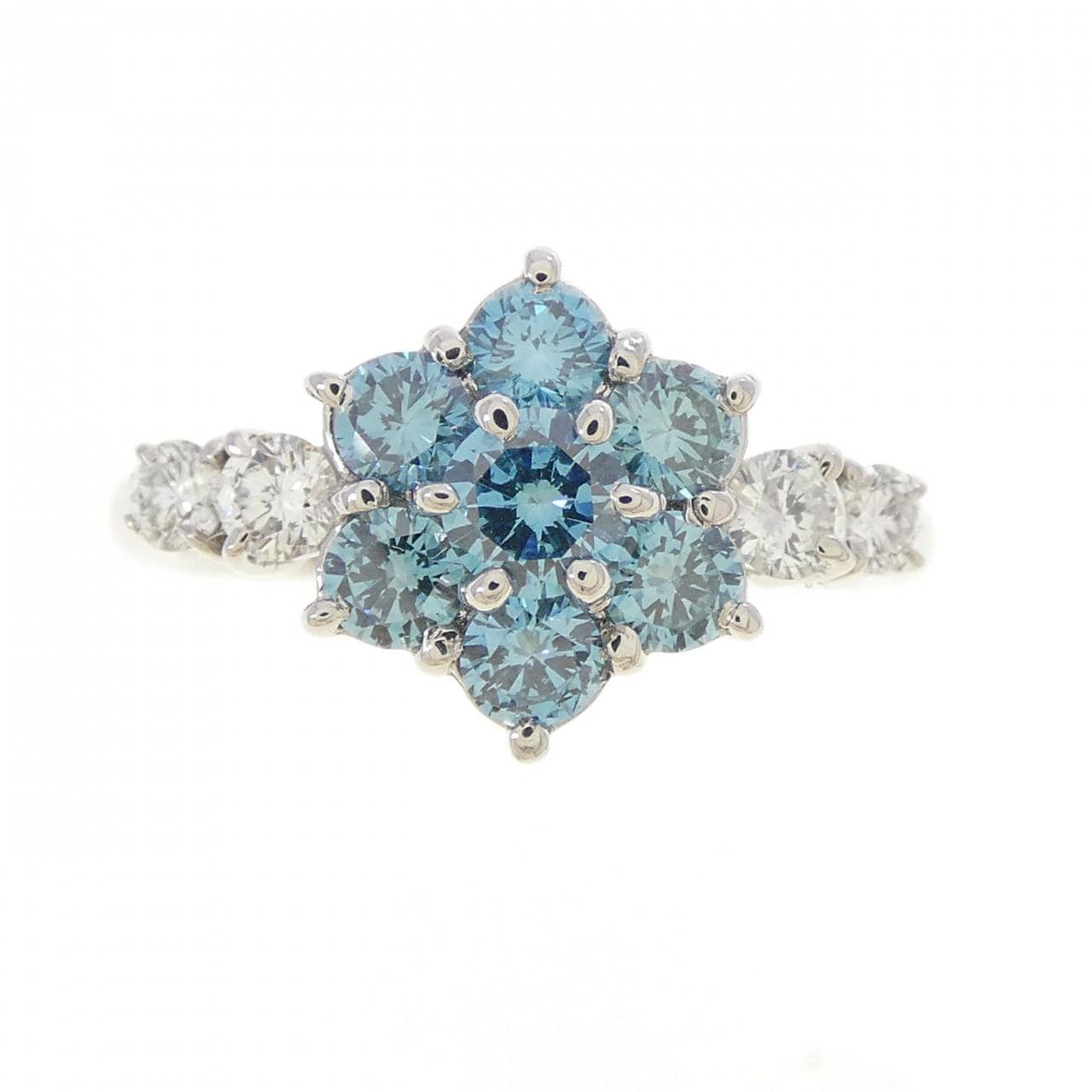 PT900 フラワー ダイヤモンド リング 1.00CT
