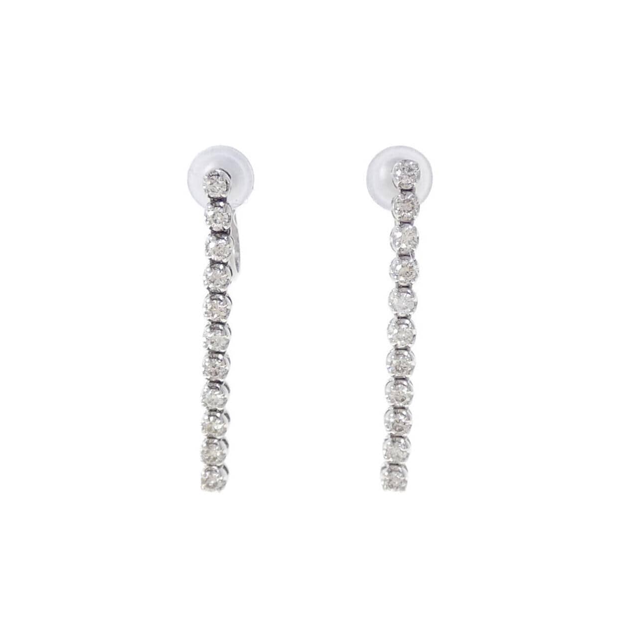 K18WG ダイヤモンド イヤリング 0.40CT