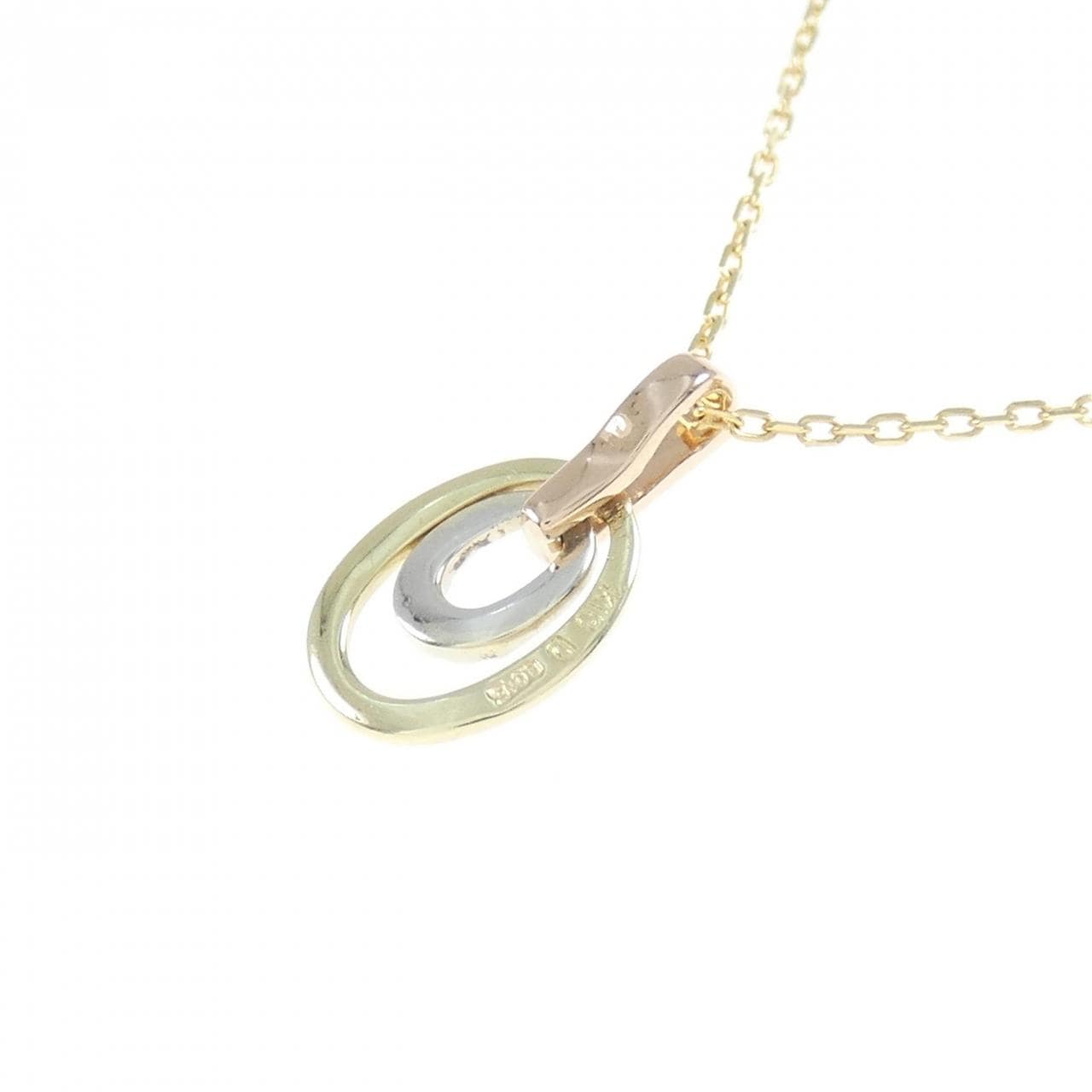 K10三色钻石项链0.015CT