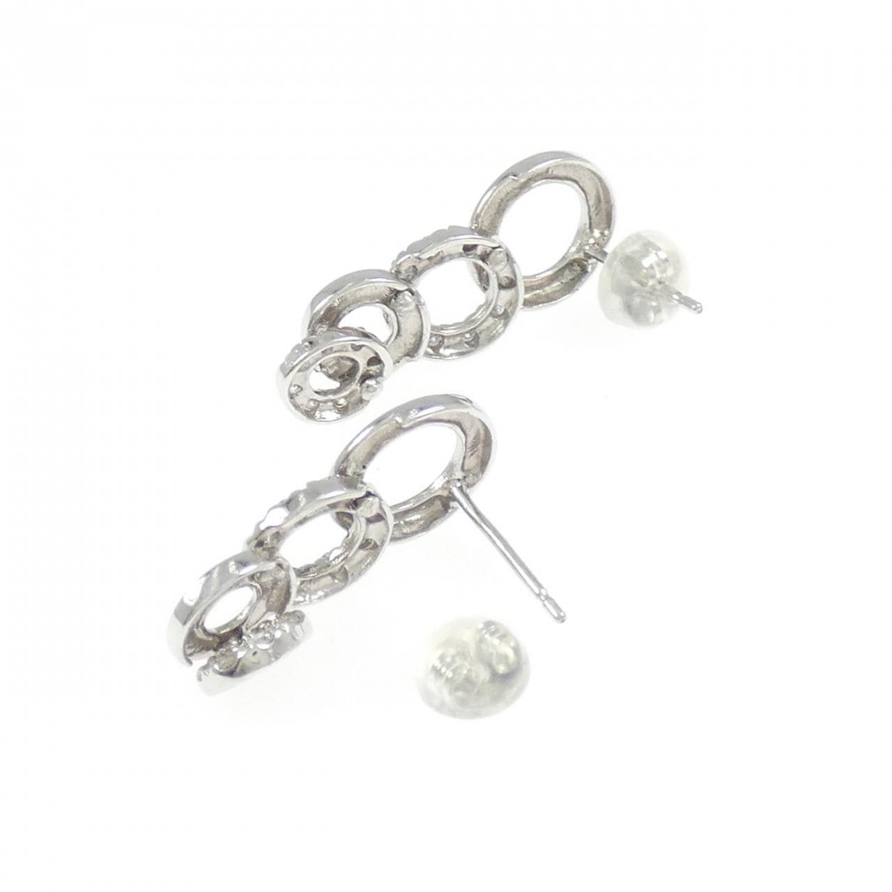 K10WG ダイヤモンド ピアス