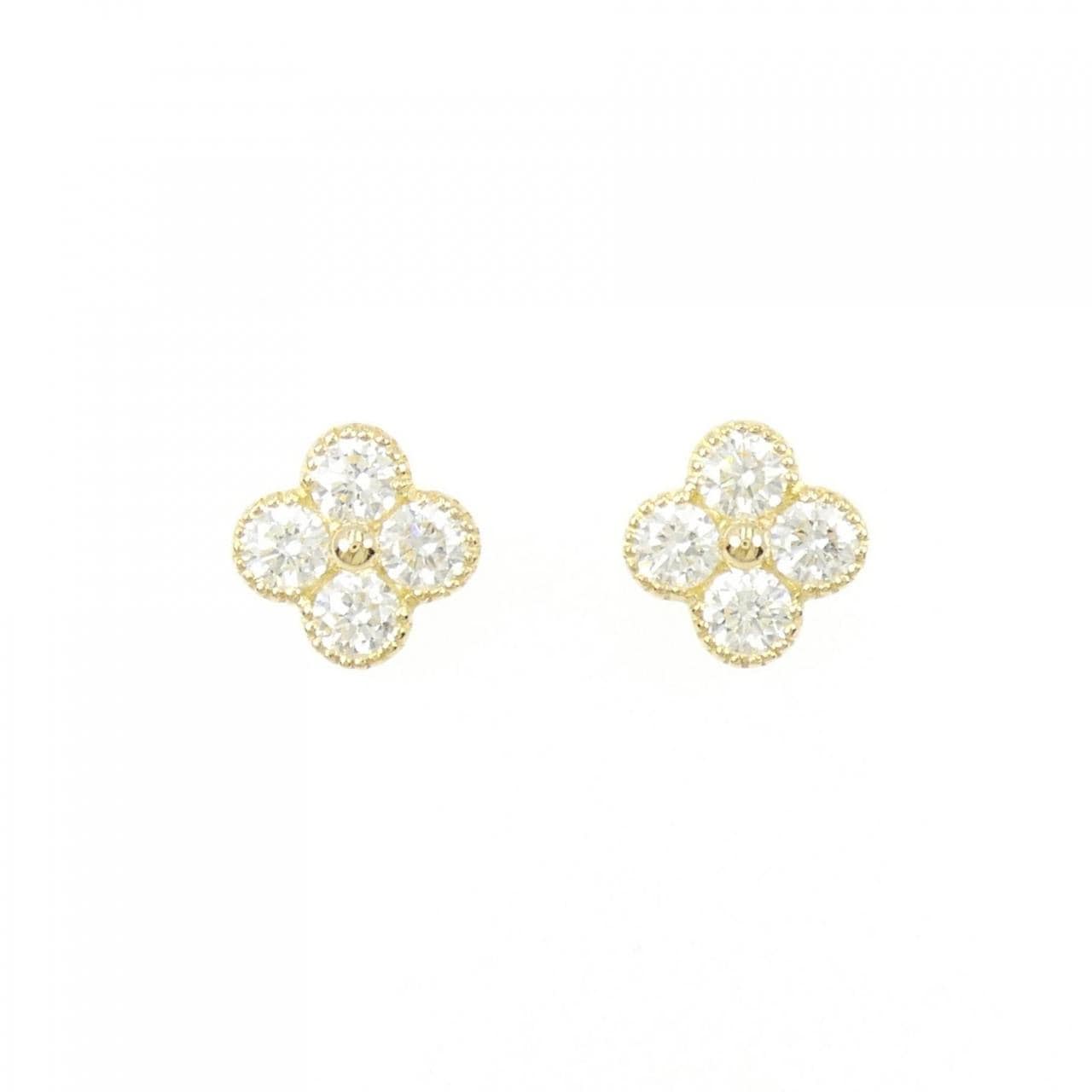 [BRAND NEW] K18YG Diamond earrings 1.021CT G VVS2-VS2 EXT-GOOD