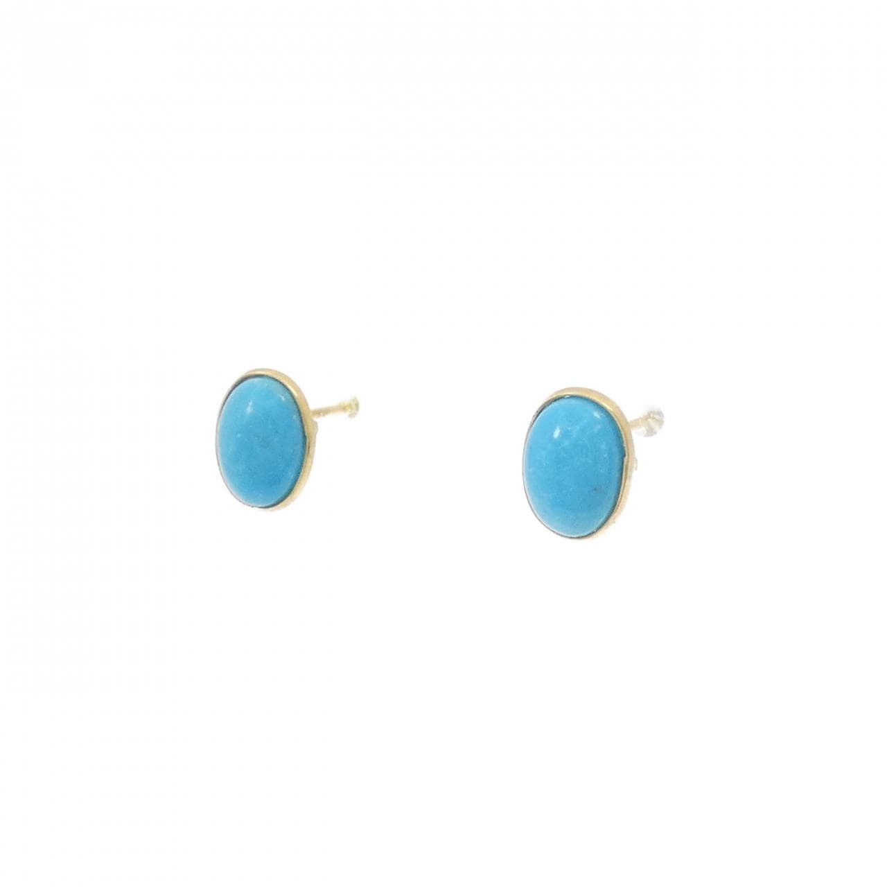 [BRAND NEW] K18YG turquoise earrings