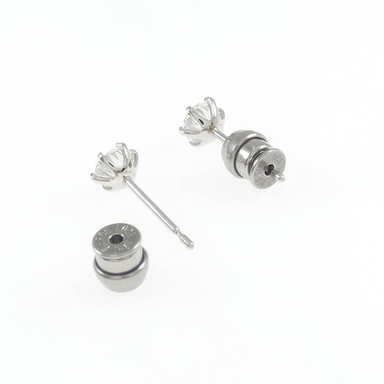 【リメイク】PT900/ST ダイヤモンド ピアス 0.309CT 0.321CT D VS1 EXT