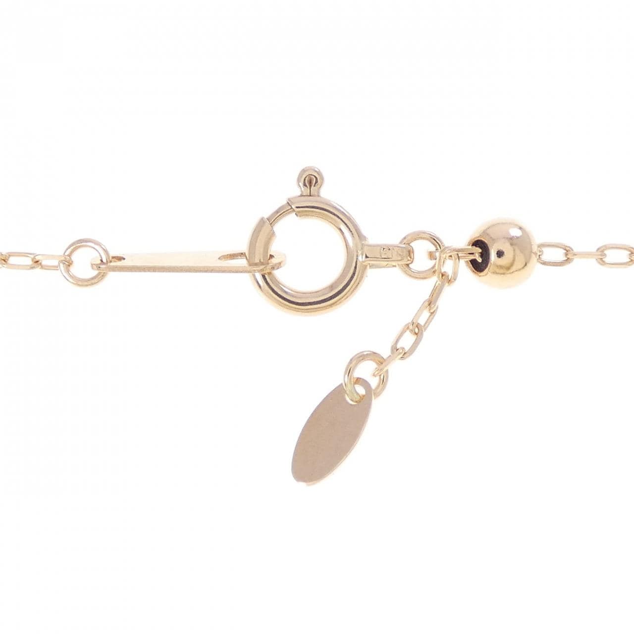K18PG フラワー ダイヤモンド ネックレス 0.30CT