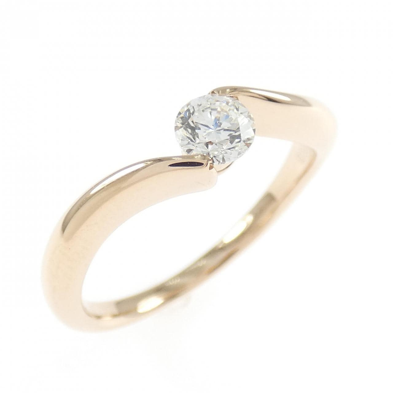 K18PG ソリティア ダイヤモンド リング 0.286CT