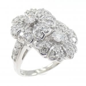 PT900 フラワー ダイヤモンド リング 1.00CT