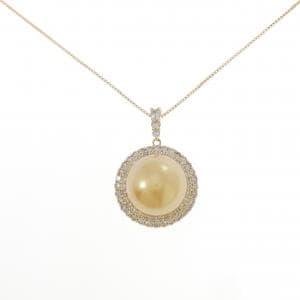 K18YG 白蝶パール ネックレス 13mm