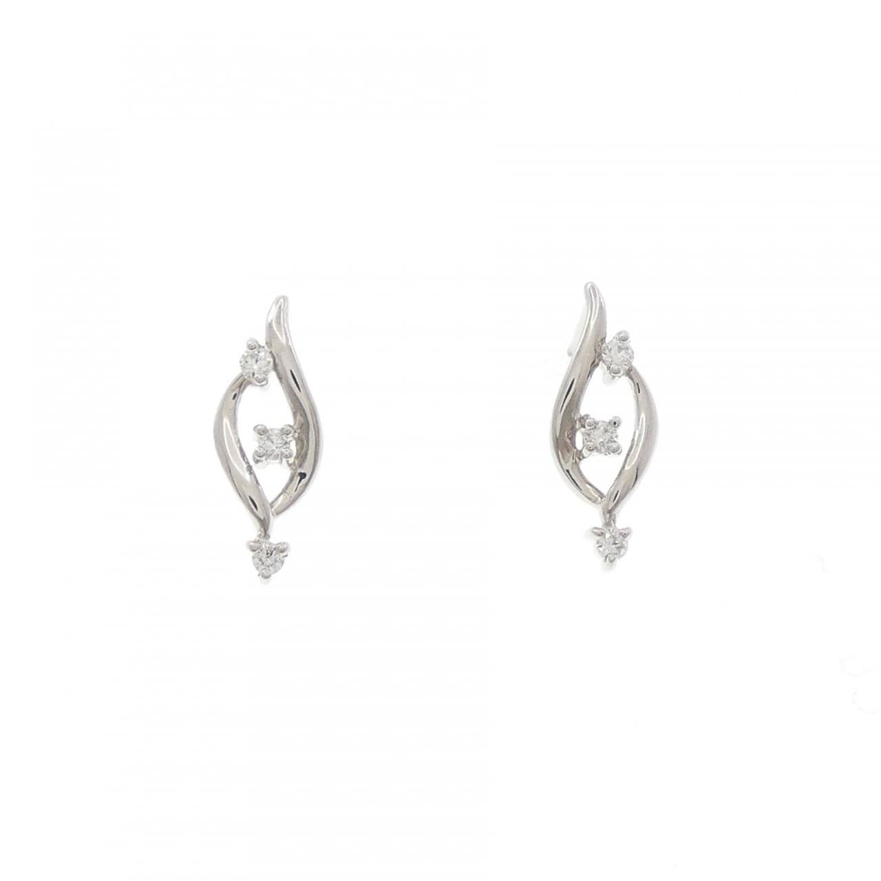 PT900 ダイヤモンド ピアス 0.06CT