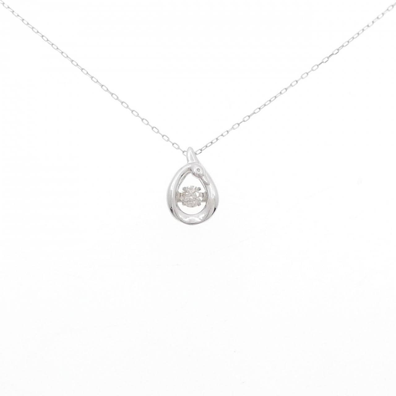 K18WG ダイヤモンド ネックレス 0.10CT