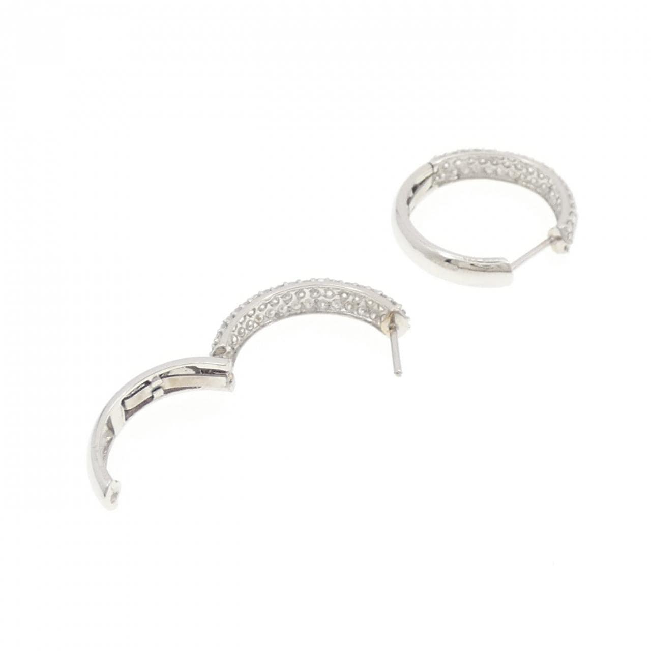 K18WG ダイヤモンド ピアス 1.00CT
