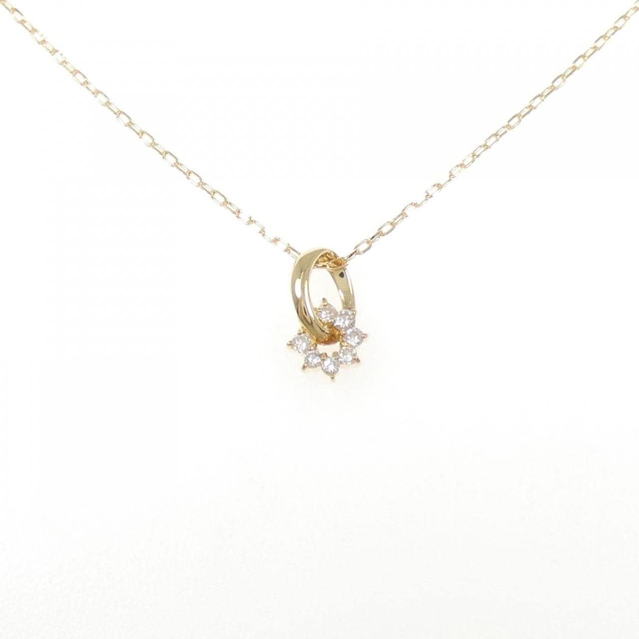 K18YG ダイヤモンド ネックレス 0.10CT