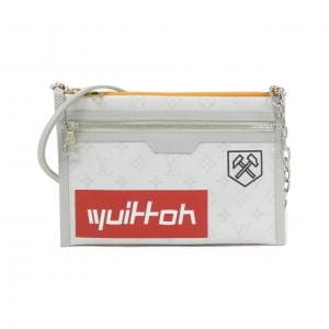 ルイヴィトン ホワイト モノグラム ロゴ フラット メッセンジャー M44640 ショルダーバッグ