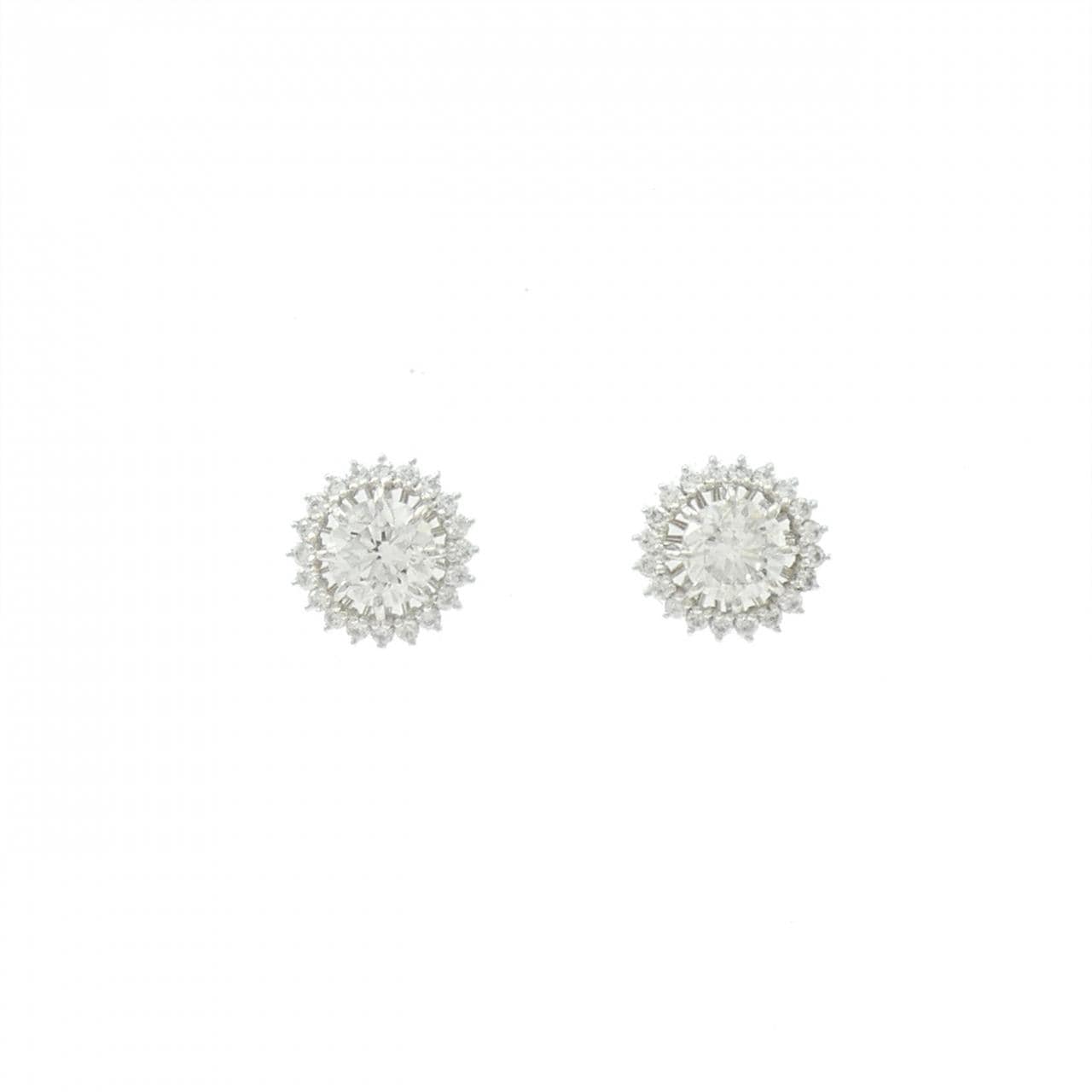 PT950/PT900 ダイヤモンド ピアス 1.012CT
