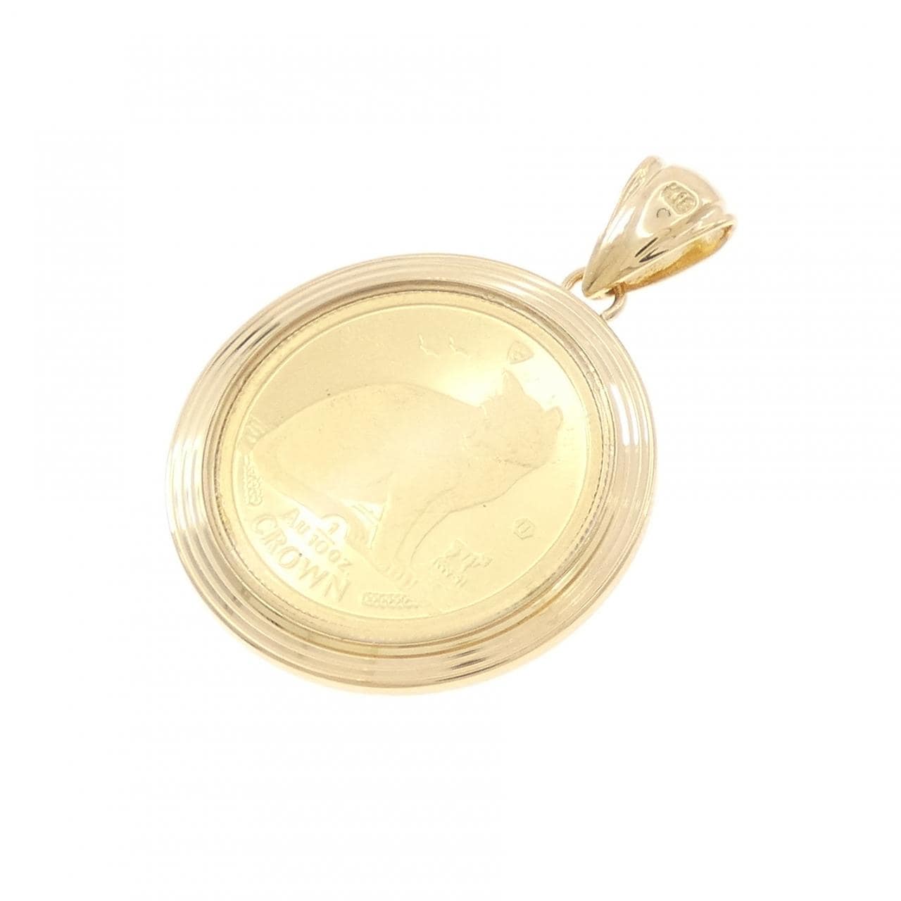 K18YG(枠) コイン ペンダント