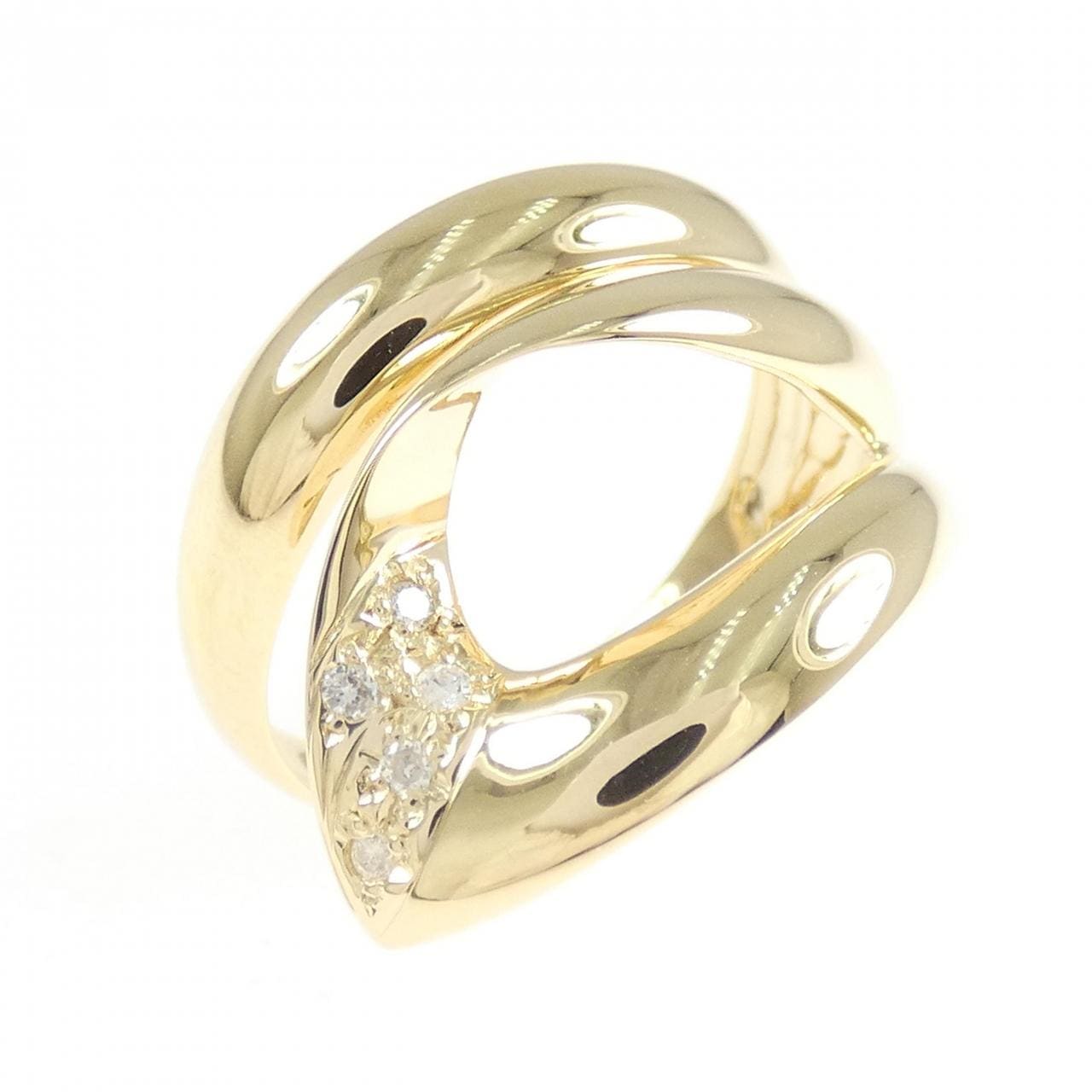 K18YG ダイヤモンド リング 0.04CT