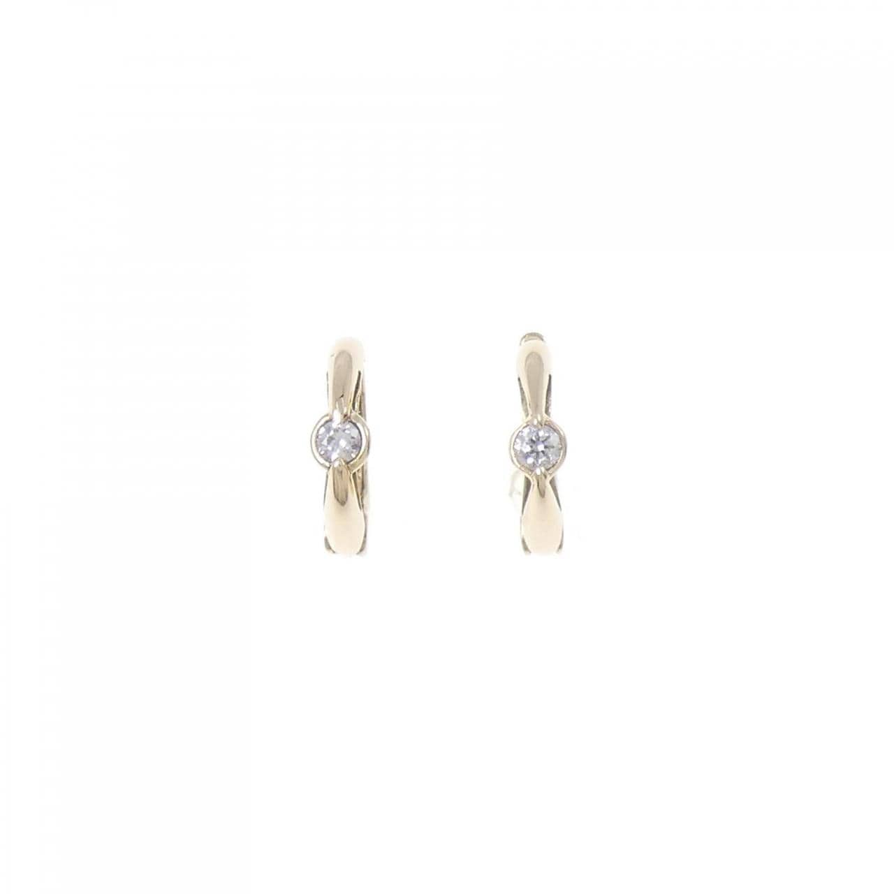 K18PG ピンクダイヤモンド イヤリング 0.06CT
