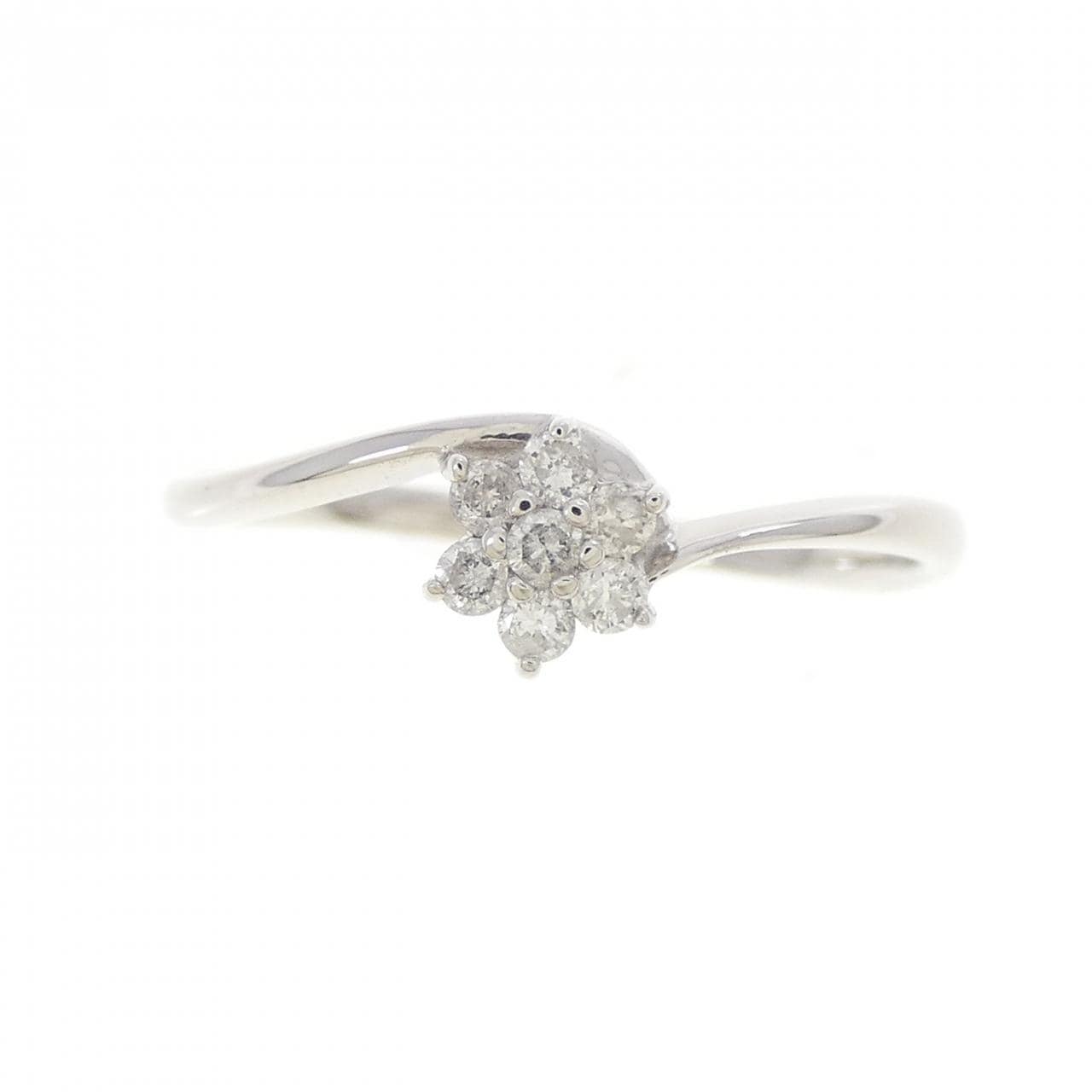 PT900 フラワー ダイヤモンド リング 0.10CT