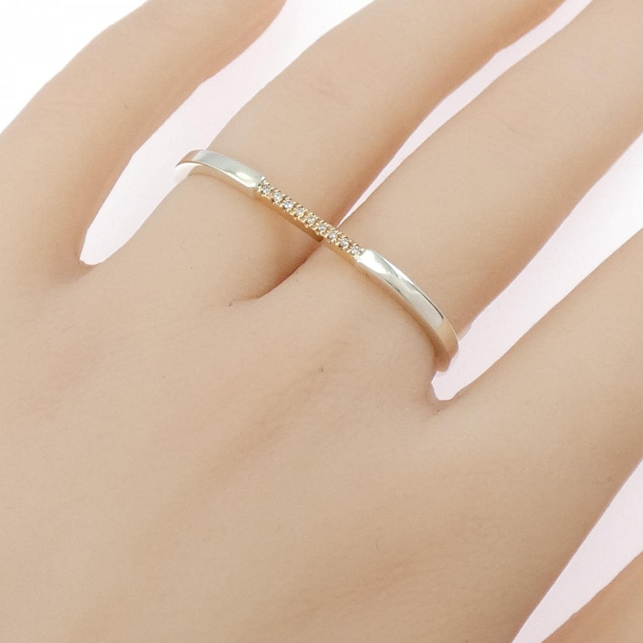 ヒロタカ オール アバウト ベーシックス ダブル フィンガー リング 0.04CT