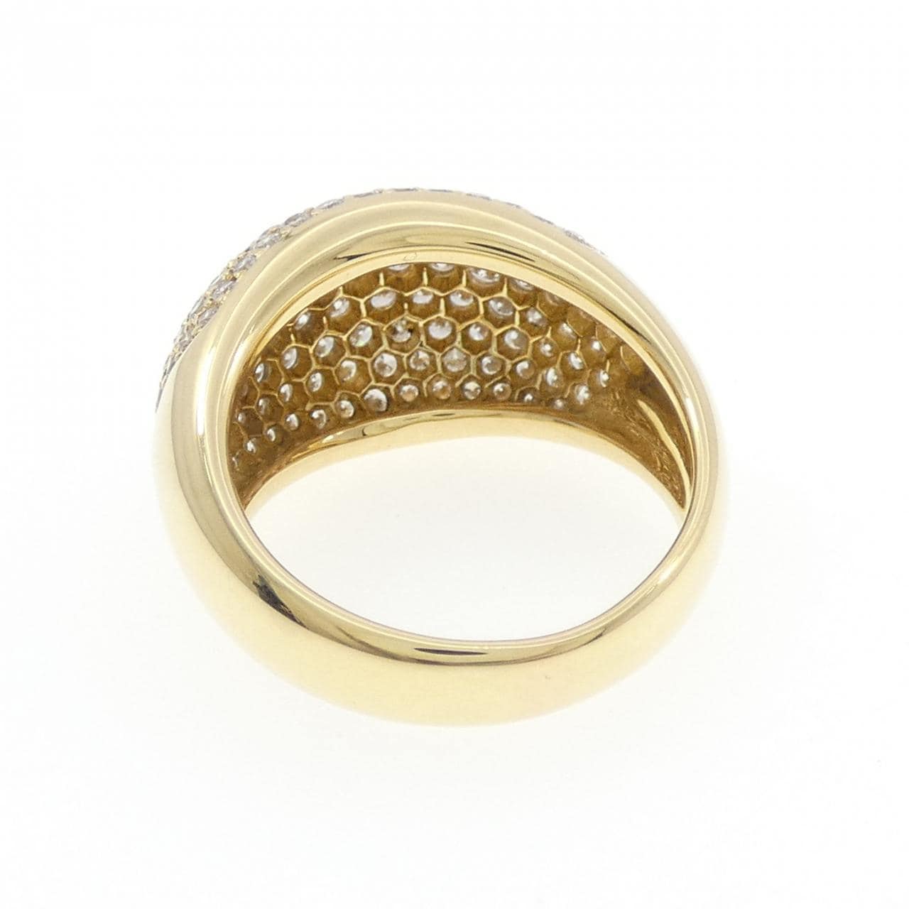 K18YG パヴェ ダイヤモンド リング 1.50CT