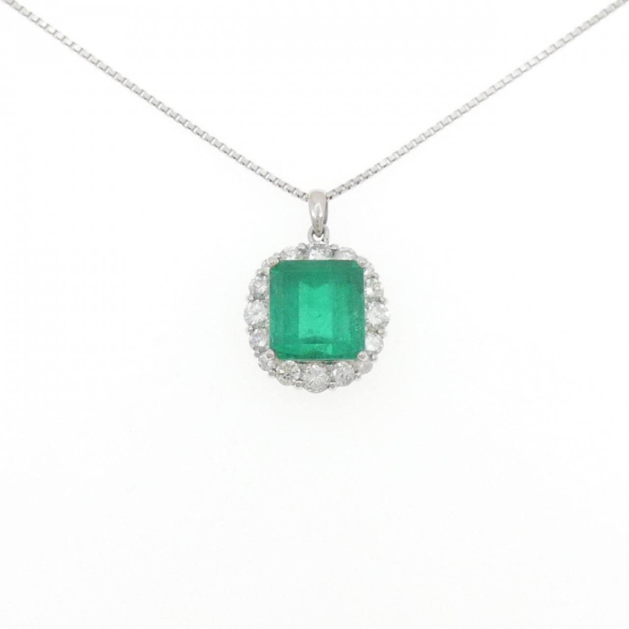 PT900/PT850 エメラルド ネックレス 6.14CT