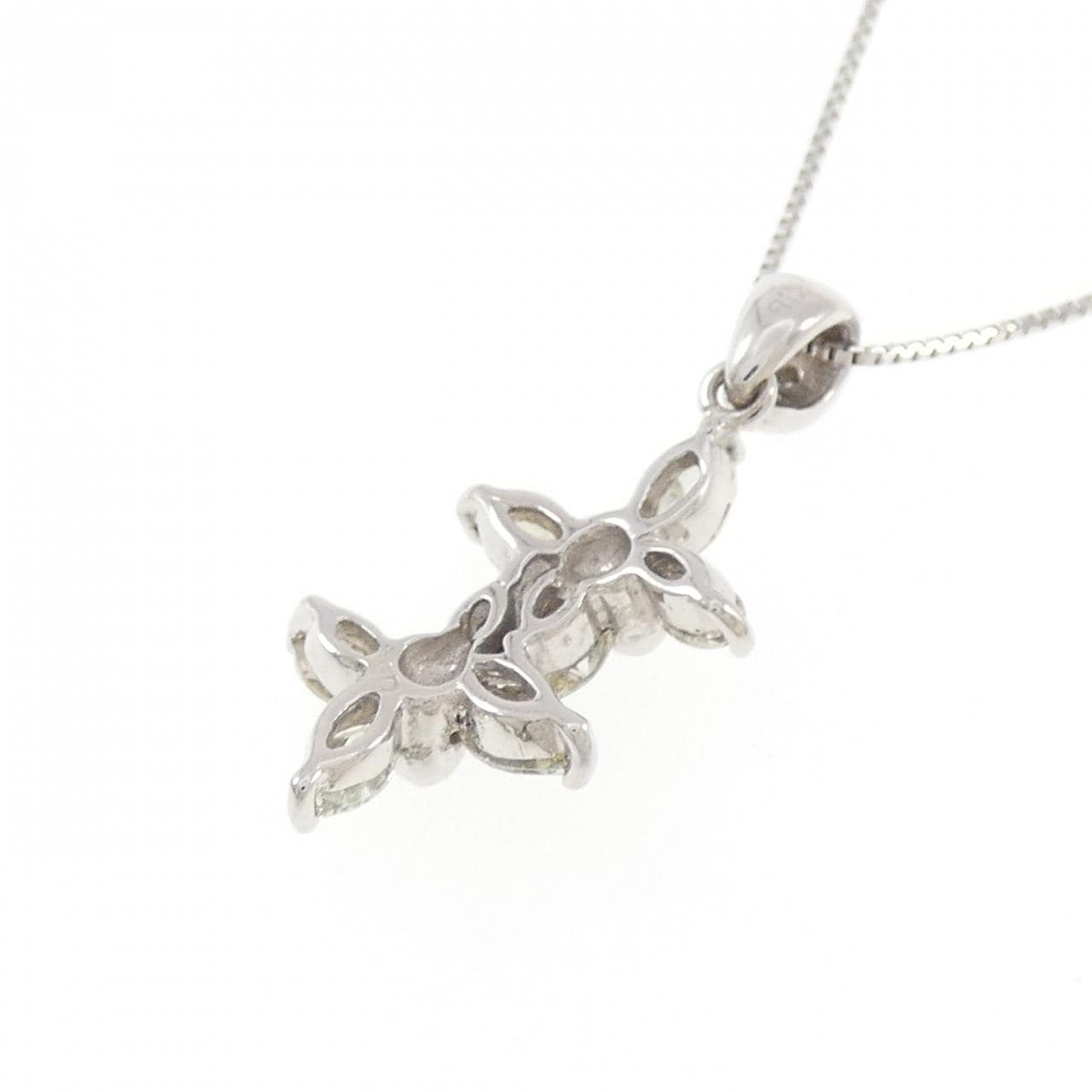 K18WG ダイヤモンド ネックレス 0.64CT