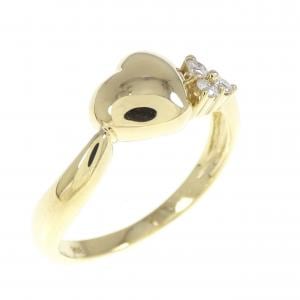 K18YG ハート ダイヤモンド リング 0.06CT