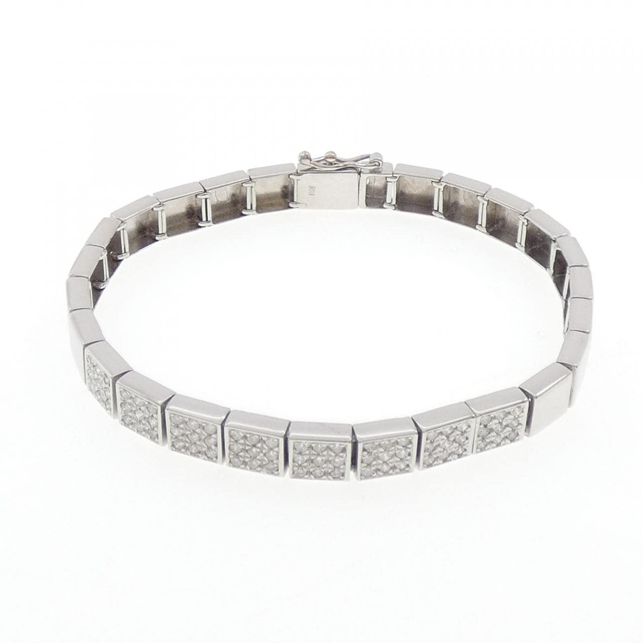 K18WG パヴェ ダイヤモンド ブレスレット