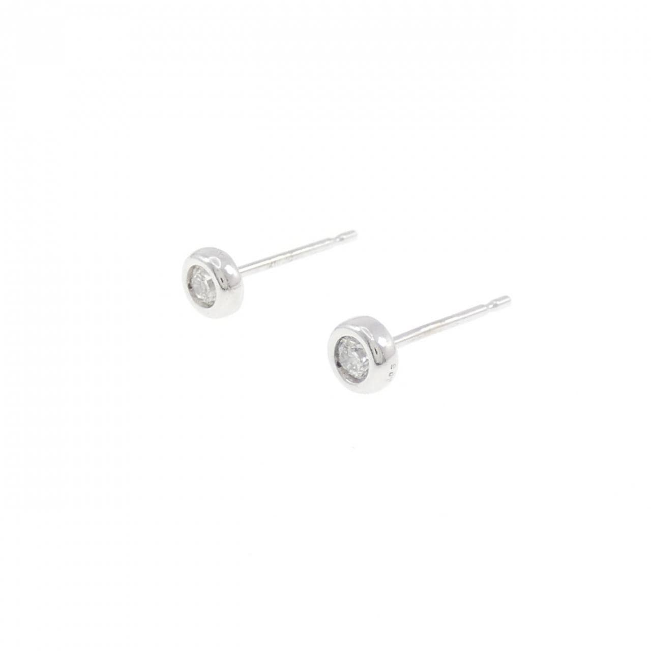 K18WG ダイヤモンド ピアス 0.10CT