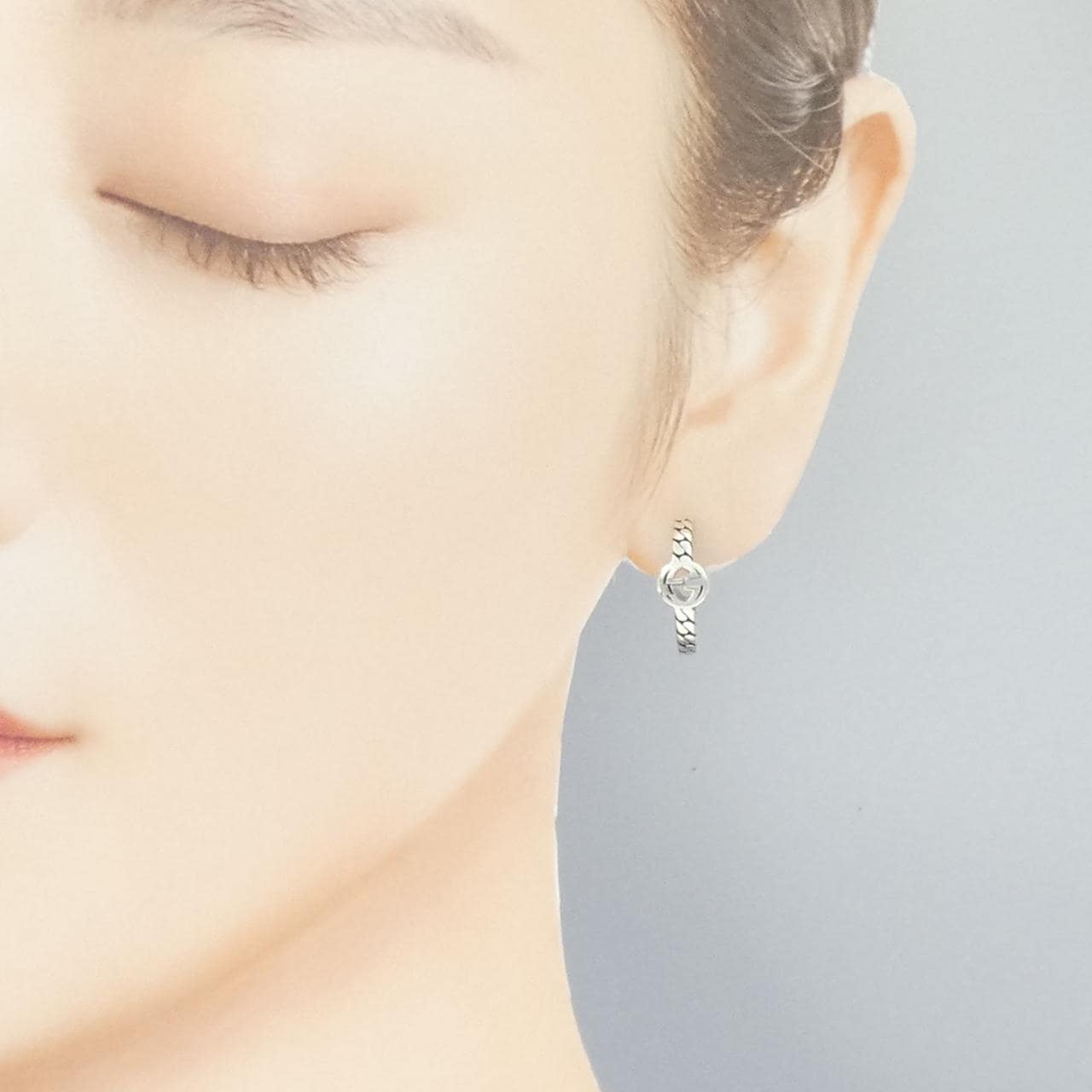 グッチ インターロッキングG フープ ピアス