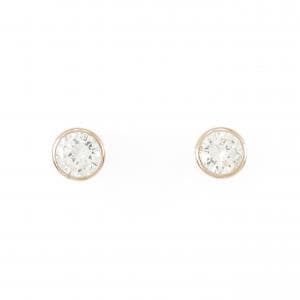 [Remake] K18PG/ST Diamond Earrings 0.406CT 0.421CT J VS1 Good