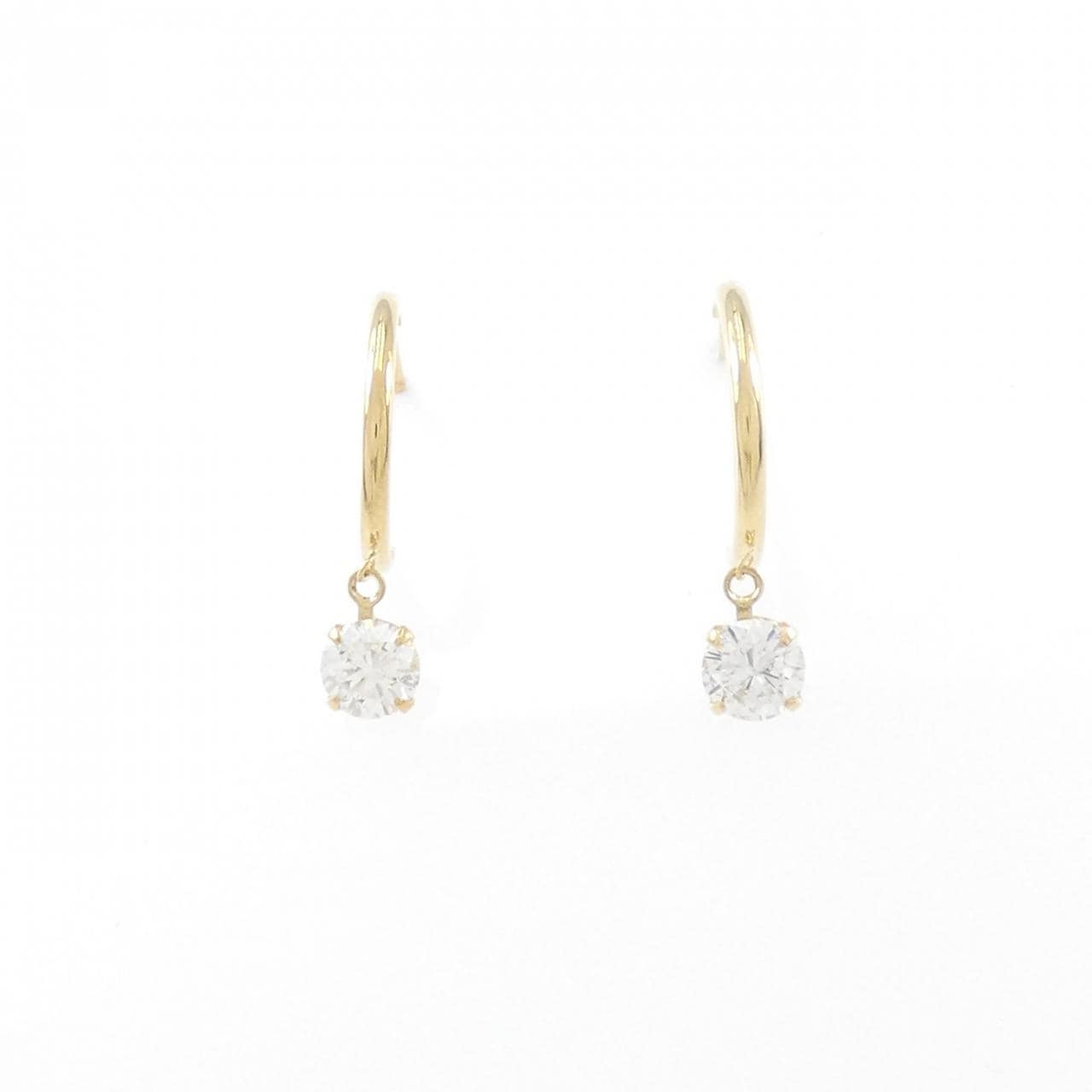 [BRAND NEW] K18YG Diamond Earrings 0.293CT 0.290CT G SI2 VG-GOOD