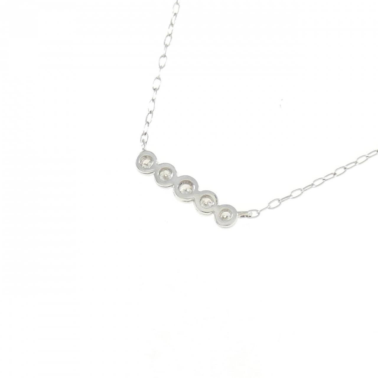 【新品】K18WG ダイヤモンド ネックレス 0.07CT