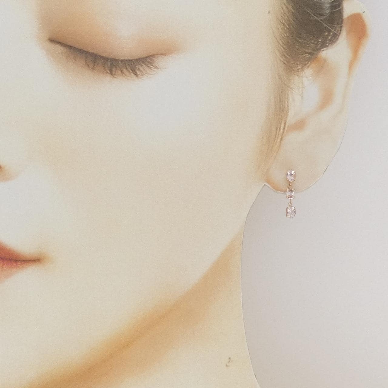K18PG モルガナイト ピアス 0.68CT