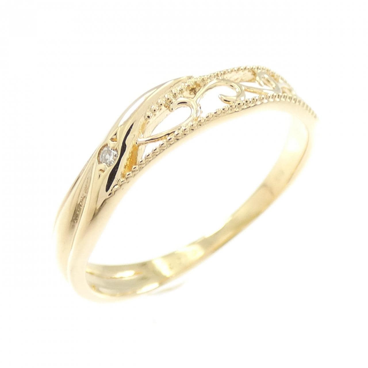 K18YG ダイヤモンド リング 0.01CT