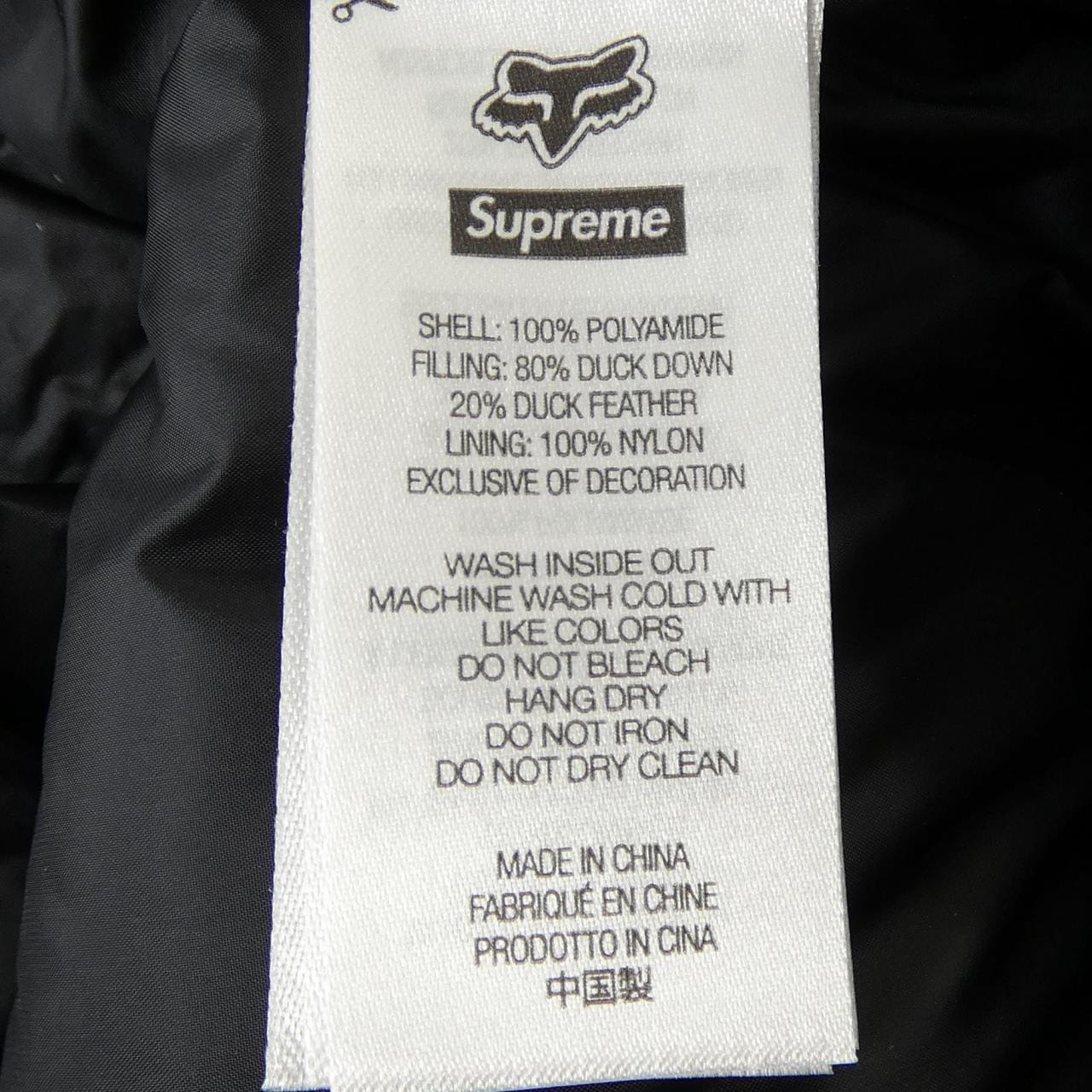 シュプリーム SUPREME ダウンジャケット