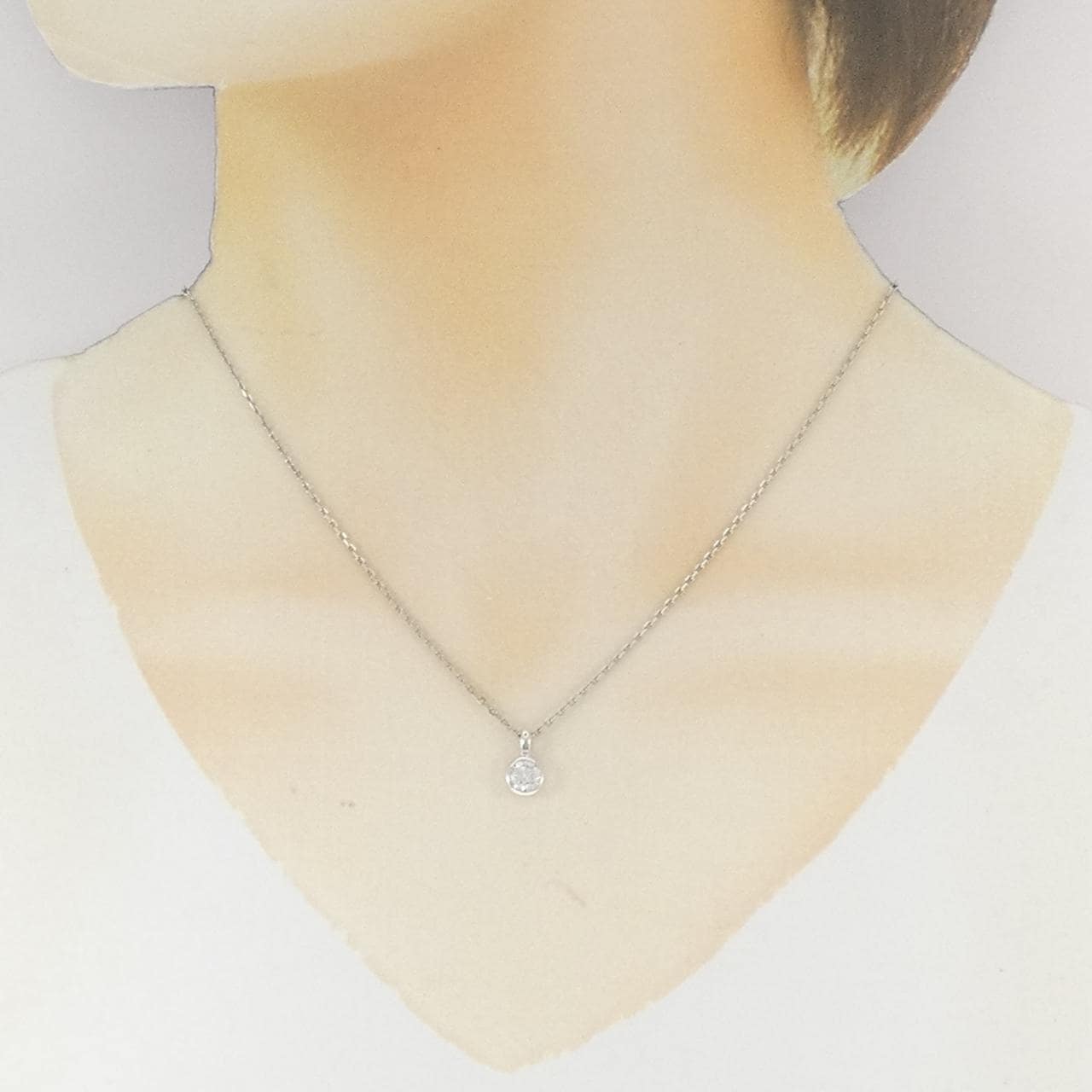 PT900/PM850 ソリティア ダイヤモンド ネックレス 0.438CT