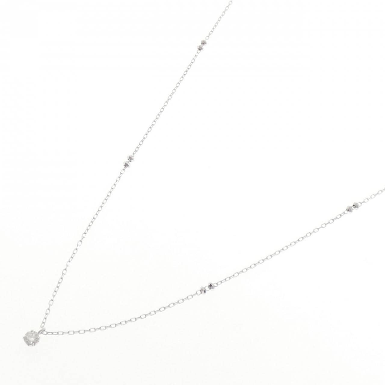 K18WG ダイヤモンド ネックレス 0.10CT