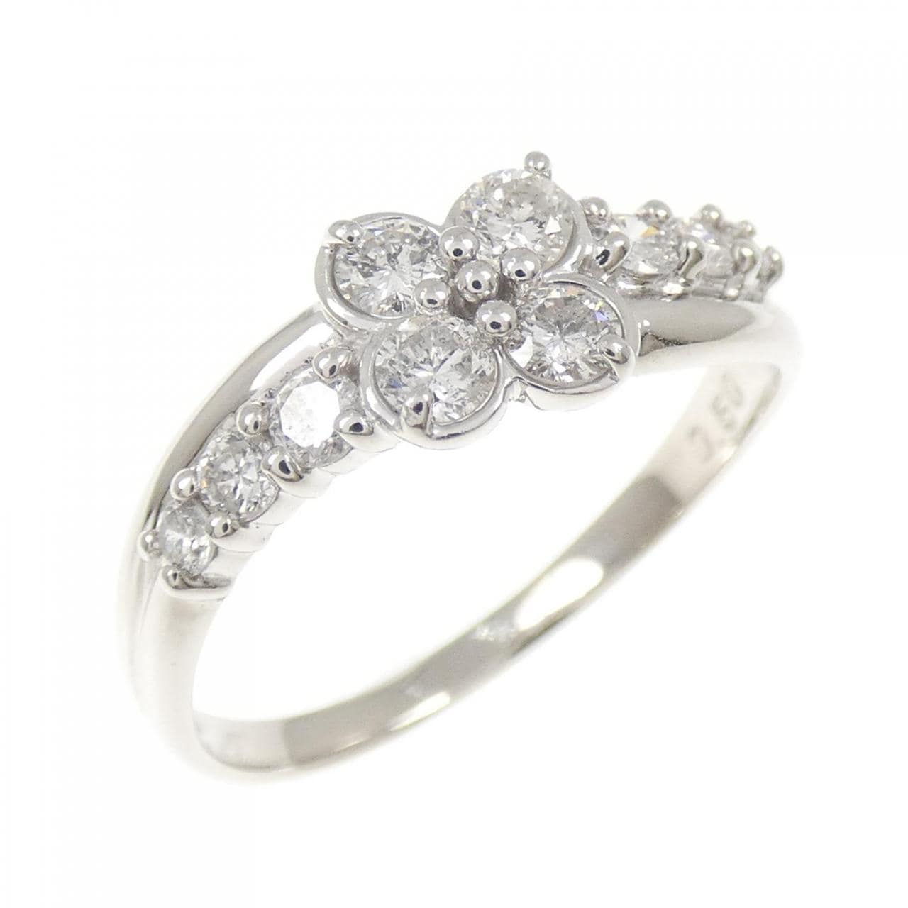 PT900 フラワー ダイヤモンド リング 0.50CT