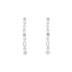 K14WG ダイヤモンド ピアス 0.22CT